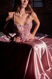 SATIN & LACE A-LINE DRESS - PREORDER