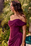 OFF SHOULDER MESH CORSET GOWN