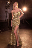 FITTED GOLD GOWN