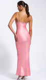 ROBE MAXI EN DENTELLE ROSE SAUMON ZINA