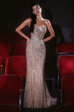 STRAPLESS CRYSTAL FITTED GOWN-PREORDER