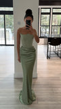 STRAPLESS CORSET SCARF GOWN