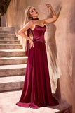 CORSET A LINE SCARF GOWN