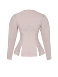 Savannah Tulip Pink Peplum Blazer