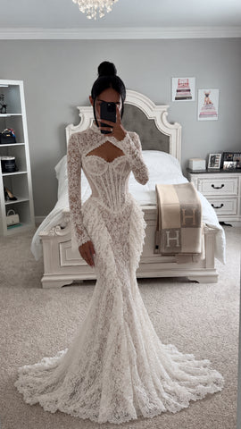 STRAPLESS MERMAID WEDDING GOWN & BOLERO - PREORDER