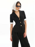 Aleena Short Sleeve Business Casual Blazer