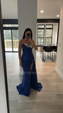 STRAPLESS STRETCH TAFFETA EMBELLISHED DRESS