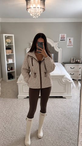 GINGHAM RAIN JACKET