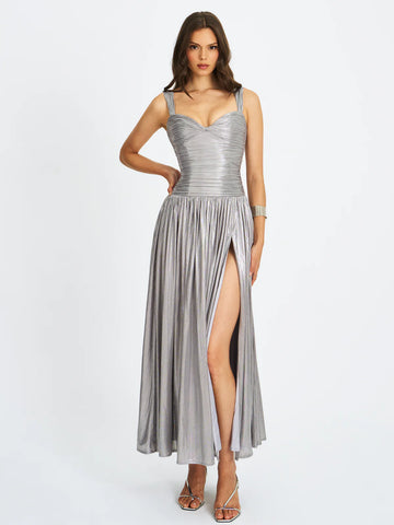 palmer silver glitter drop waist maxi dress Palmer Silver Glitter Drop Waist Maxi Dress XL / 10-12