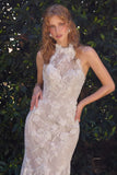 LACE HALTER MERMAID WEDDING DRESS - PREORDER