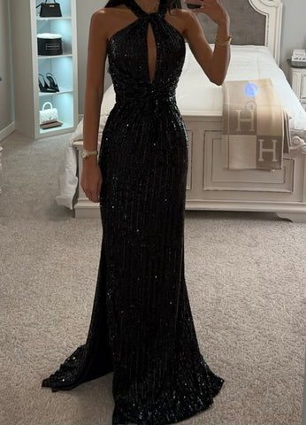 HALTER SEQUIN FITTED GOWN SHOP DDMINE HALTER SEQUIN FITTED GOWN SHOP DDMINE