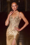 HALTER SHEER CORSET GOWN
