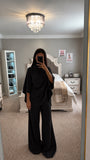 Turtleneck Poncho Pants Set