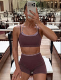 WORKOUT BIKER SHORTS SET