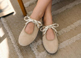 TIE TOP BALLET FLATS