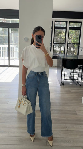 WIDE LEG STRETCH JEANS