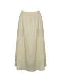 Wina Lemon Yellow Cotton Poplin Low-Waisted Maxi Skirt