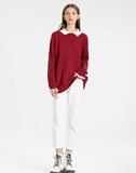 MAGLIONE IN MAGLIA CON COLLO