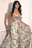 GARDEN SCARF A LINE GOWN