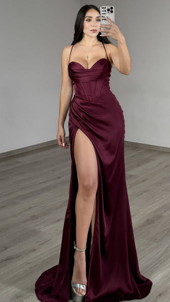 BURGUNDY CORSET GOWN – SHOP DDMINE BURGUNDY CORSET GOWN – SHOP DDMINE