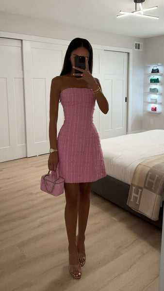 pink fur dress LoveShackFancy Women's Fallon Jacket - Pink - Size XS main image 1