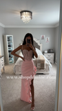 ROBE LONGUE CORSET EN DENTELLE ROSE JULIA