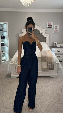 CONTRAST STITCHING DENIM PANTS