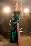 PARIS BLUE DAISY EMBELLISHED SATIN CORSET GOWN