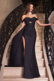 FITTED STRETCH SATIN GOWN