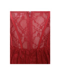 ROBE LONGUE CORSET EN DENTELLE BORDEAUX QUENNELL