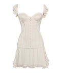 MARICA BEIGE SATIN CORSET MINI DRESS