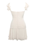 MARICA BEIGE SATIN CORSET MINI DRESS