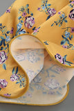ROBE LONGUE À ÉPAULES UNIQUES ET À VOLANTS À MOTIF FLORAL