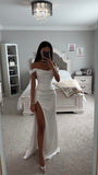 BURGUNDY OFF SHOULDER MAXI DRESS