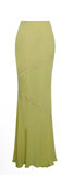 JUPE LONGUE AVEC BORDURE EN DENTELLE OLIVE DALEY