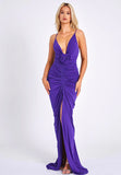 ROBE LONGUE DOS NU PROFOND VIOLET GINA
