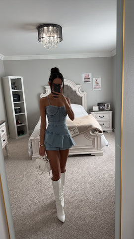 STRETCHY DENIM BODYSUIT