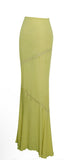 JUPE LONGUE AVEC BORDURE EN DENTELLE OLIVE DALEY