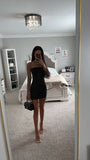 MESH MINI RHINESTONE DRESS
