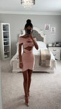 CYANEE MINI ABITO CON SPALLE SCOPERTE PEACH