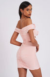 CYANEE MINI ABITO CON SPALLE SCOPERTE PEACH