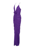 ROBE LONGUE DOS NU PROFOND VIOLET GINA