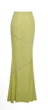 JUPE LONGUE AVEC BORDURE EN DENTELLE OLIVE DALEY