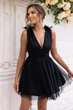 ROBE MINI EN MAILLE SANS MANCHES DOS OUVERT