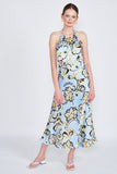 ROBE LONGUE IMPRIMÉE À COL LICOU