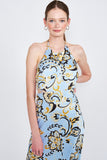 ROBE LONGUE IMPRIMÉE À COL LICOU