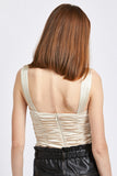 SLEEVELESS RUCHED BODY SUIT