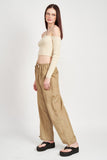 TOP IN MAGLIA CORTA CON SPALLE SCOPERTE