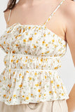 TOP CORTO CON CAMICIA STAMPATA