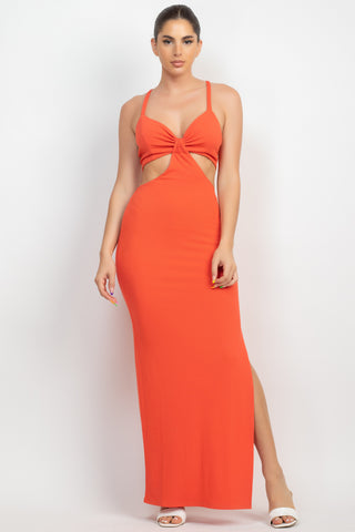 ROBE LONGUE DÉCOUPÉE